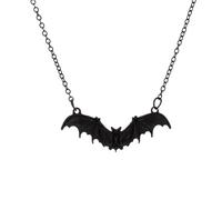 NIEBYI Black Bat Hip-hop Collarbone Chain Vampire Accessory, Alloy Necklace