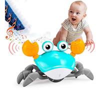 NIEBYI Crawling Crab Toy, Baby Toys 0-6 6-12 Months Montessori Toys for 1 2 3 Year Old Boys Gifts Sensory Toys for Babies 6-12 Months Dancing Crab Baby Crawling Toy Kids Birthday Presents