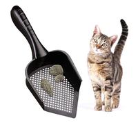 NIEBYI Plastic Scoop for Cats, Second Scooper, Black Sand Scoop 12" x 5"