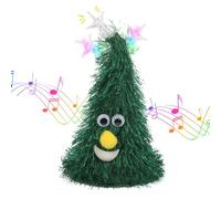 NIEBYI Singing Dancing Christmas Tree Twinkling Star Rockin Electric Interactive Animated Toy Plush Buddy Gift for Toddlers, 7''