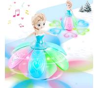 NIEBYI Toys for Girls Age 2+, Dancing Princess Spin Crawling Toys for Little Girl with Colorful Flashing Lights and Music, Christmas Birthday Gifts