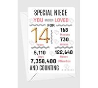 Niece 14TH Birthday Card 14 we have loved you for days months years special A5 size