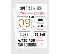Niece 9TH Birthday Card 9 we have loved you for days months years special A5 size