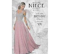 Niece Birthday Card***Art Deco Style***9 X 6 INCHES***AC2**