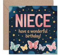Niece Birthday Card, Butterfly Sky