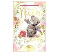 NIECE Birthday Me To You 3D Holographic Hologram Bear Teddy Birthday Card
