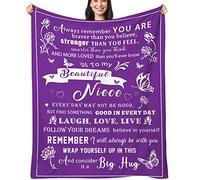 Niece Blanket Gifts, to My Niece Throw Blanket, Birthday Gifts for Nieces from Uncle Auntie, Beautiful Niece Blanket 60"x50"Ultra-Soft Micro Fleece Blankets for Bed