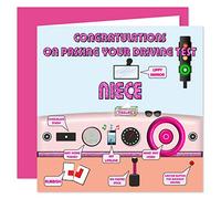 Niece Congratulations On Passing Your Driving Test Card - Well Done - You Passed - Beep Beep Design