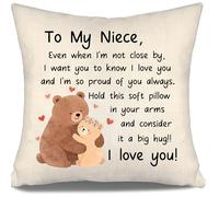 Niece Cushion Cover from Aunt Uncle Even When I'm Not Close By I Want You To Know I Love You And I'm So Proud of You Always Niece Birthday Farewell Gift (niece)