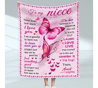 Niece Gifts Blanket from Aunt Birthday Gifts for Niece Blanket Throw Blanket for Couch Niece Graduation Gift Ultra-Soft Travel Blanket from Auntie 50"x60"