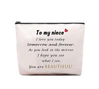 Niece Gifts From Auntie Makeup Cosmetic Bag Inspirational Gifts For Niece Teen Girls, 3,
