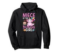 Niece of the Birthday Girl Axolotl Birthday Party Pullover Hoodie