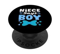 Niece Says Boy Gender Reveal Party Team Blue Voting PopSockets Adhesive PopGrip