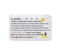 Niece Wallet Insert Card Love Note Inspirational Birthday Greeting Mini Love Pocket Cards Teens Encourage Graduation Go to University Back to School Christmas Women Star Moon Keepsakes