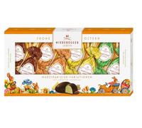 Niederegger Lübeck Marzipan Easter Egg Selection 100g - 8 Assorted Dark Chocolate Coated Marzipan Pralines - Premium German Easter Gift Box