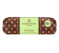 Niederegger Marzipan Bread, Pistachio Variety, 1 x 125 g, Wrapped in Dark Chocolate, Marzipan Gift