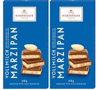Niederegger - Milk chocolate covered marzipan bar 110g (Pack of 2)