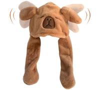 NIEEKRUN Capybara Movable Ear Hat, Funny Plush Capybara Animal Ears Rabbit Hat with Wobbly Ears Funny Hat for Adults Children Rabbit Ears Hat for Make up Party Christmas Party Carnival
