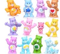 NIEEKRUN Rainbow Bear Mini Figures Set - 12 Pieces, Cake Ornament, Bears Cupcake Topper Decorations for Party, Birthday, Wedding, Baby Shower, Fairy Tale Party, Multi-color