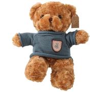 NIEEKRUN Teddy Bear Plush 30cm Cuddly Soft Toys Brown Bear Animals Cute Small Soft Toys Stuffed Blue T-Shirt Bear for Kids, Girls, Boys, Girlfriend for Christmas, Valentine & Birthday