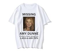 NIEGAKI Amy Dunne Missing Poster Hip Hop Rapper Men Women T-Shirt O-Neck Short Sleeves Summer Fashion Casual Oversized Tshirt White