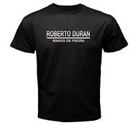 NIEGAKI New Roberto Duran Manos De Piedra Boxing Legend Men's Black T-Shirt Size S-3XL