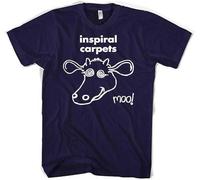 NIEGAKI PA Inspiral Carpets T Shirt Madchester Happy Mondays Navy