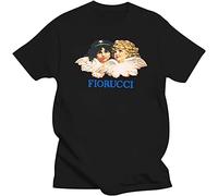 NIEGAKI Quant Fiorucci Angels T Shirt 2021 Cotton T-Shirt Men Round Neck Short-Sleeved Casual T-Shirt Black Black