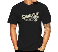 NIEGAKI Smallville Kansas Men's Tshirt Loose T-Shirt O Neck Fashion Casual Print T Shirt Black