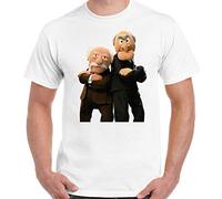 NIEGAKI The Muppets Grumpy Old Men Mens Funny T-Shirt Retro Man Statler and Waldorf M Black