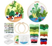 NIEI 1Set Needle Felting Tools for Beginner,Needle Felting Kit,Picture Frame,Felt Needles,Foam Pad,Felt Cloth,Instruction Easy Install Easy to Use