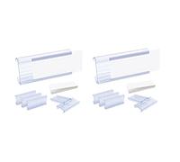 NIEI Wire Shelf Label Holders, 60 Pack Plastic Wire Shelf Label Clips with Label Paper Removable Wire Rack Label Holder