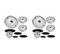 Niejgay 2X Cooker Hat Set Stove Lid Upgraded, Oven Gas Hob Burner Crown Flame Cap, Gas Burner Flame Cap