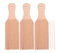 Niejgay 3Pcs Noodles Wooden Butter Table and Popsicles Easily Make Homemade Pasta and Non-Stick Butter Pasta Board Gnocchi Roller
