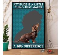 Niekea Metal Sign Attitude Is A Little Thing That Makes A Big Difference Vintage Aluminum Tin Sign For Restroom Bar Pub Club Cafe Home Restaurant 12x8 Inches