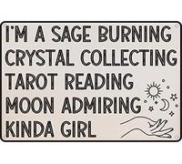 Niekea Metal Sign I'm A Sage Burning Crystal Collecting Vintage Aluminum Tin Sign For Restroom Bar Pub Club Cafe Home Restaurant 8x12 Inches