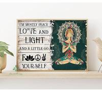 Niekea Vintage Metal Tin Sign Yoga Poster, Hippie Girl, Lose Your Mind Find Your Soul, Namaste, Vintage Meditation Poster, 12x8 Inch Decorative Sign