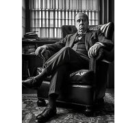 Niels Bohr in the chair | Poster | Wall Art | Home Decor |