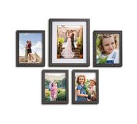 nielsen 5 piece Waterloo Gallery Wall Picture Frame Set Charcoal Grey Black Nielsen Black