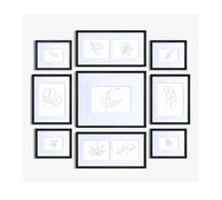 nielsen Gallery Wall Picture Frame Set for 11 Photos Mixed Black