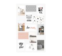 accent by nielsen White Collage Photo Frame for 13 x 4x6in (10 x 15 cm) Photos - Multi-Aperture Wall Frame with Glass Front