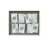 accent by nielsen Collage Picture Frame, Washed White, to fit 8 x 9x13cm Postcard Size Photos with Clothesline and Pegs