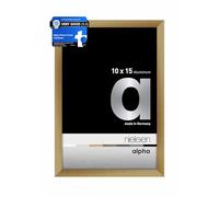 nielsen Alpha Aluminium Picture Frame Brushed Amber 10x15cm with Float Glass and Push and Turn Clips
