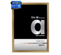 nielsen Alpha Brushed Amber Aluminium Picture Frame - 13x18cm (5x7in) - with Float Glass and Easy Push-Turn Clips - For Photos and Art