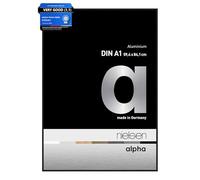 nielsen Alpha Matt Black Aluminium Picture Frame - A1, 59.4x84.1cm - with Float Glass and Easy Push-Turn Clips - For Photos and Art