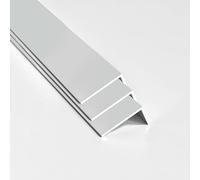 nielsen Aluminium L-Shaped Angle Profile - Pack of 3 -Matt Anodized, 2000x50x20 mm, 2mm Thick, 2m Length - Corner Trim, Edge Protection, Decorative Finishing