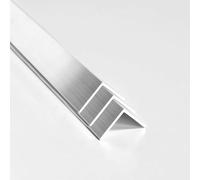 nielsen Aluminium L-Shaped Angle Profile - Pack of 3 - Natural Mill Finish 2000x25x25 mm, 1.5mm Thick, 2m Length - Corner Trim, Edge Protection, Decorative Finishing