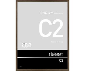 nielsen aluminium picture frame C2, 30x40 cm, soft frosted walnut