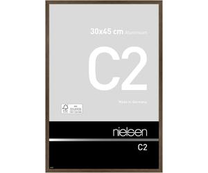 nielsen aluminium picture frame C2, 30x45 cm, soft frosted walnut