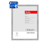 nielsen Atlanta Aluminium Picture Frame Brushed Silver 15x20cm with Push and Turn Clips